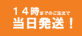 14時までご注文で当日発送！